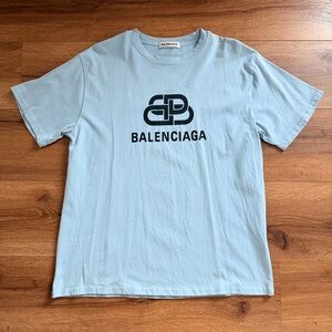 Balenciaga Baby Blue T Shirt - Men Medium
